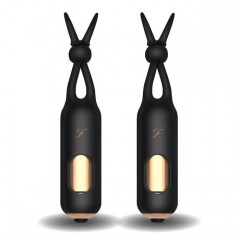Черные вибростимуляторы для массажа сосков Vibrating Nipple Stimulators