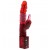Красный вибратор с клиторальным отростком JK UNDENIABLE 7.5 PEARL DIVER - 19 см.